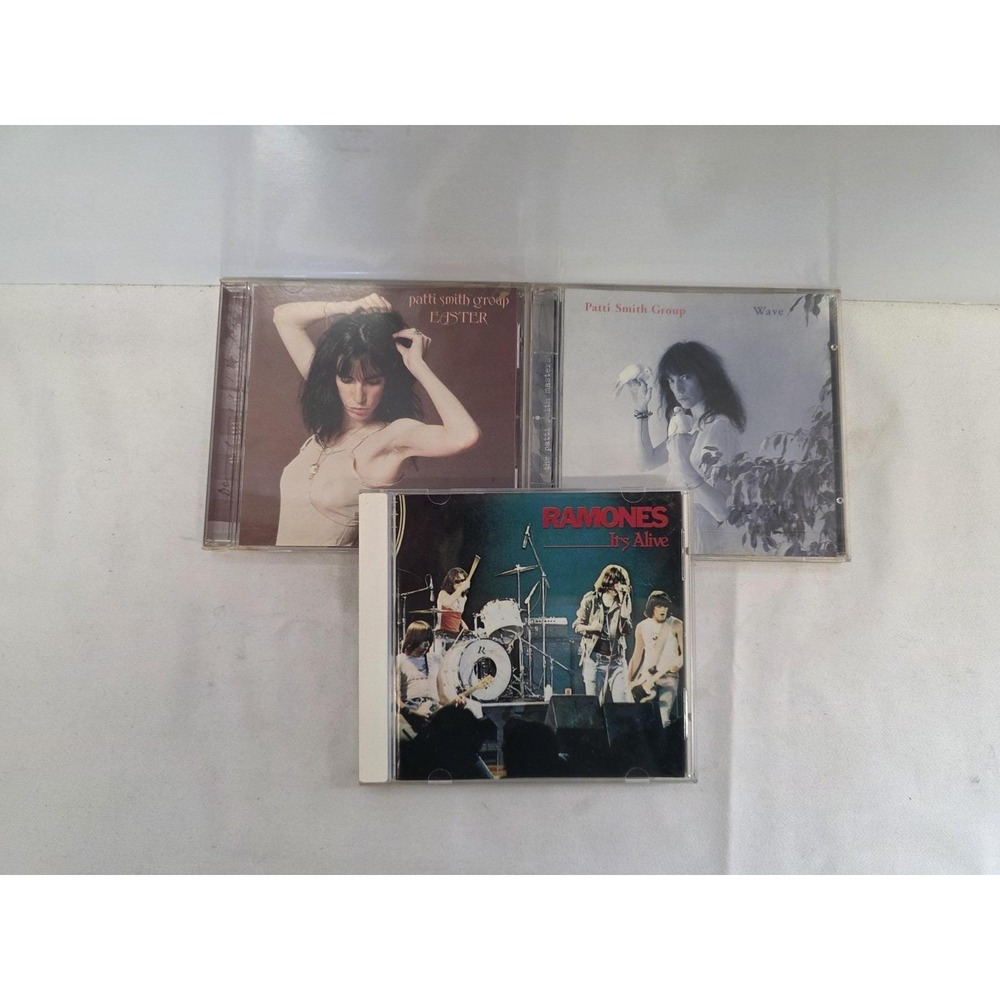 Ramones Patti Smith Group 3 CD Lot It’s Alive Easter Wave Punk New Wave